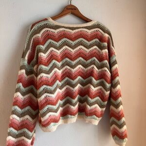 Marine Layer Multicolor Chevron Sweater